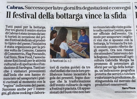 L'Unione Sarda | Il festival della bottarga vince la sfida