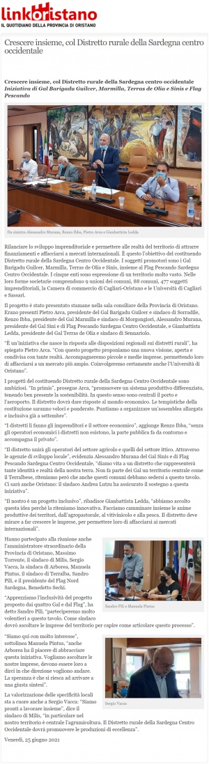 LinkOristano | Crescere insieme, col Distretto rurale della Sardegna centro occidentale