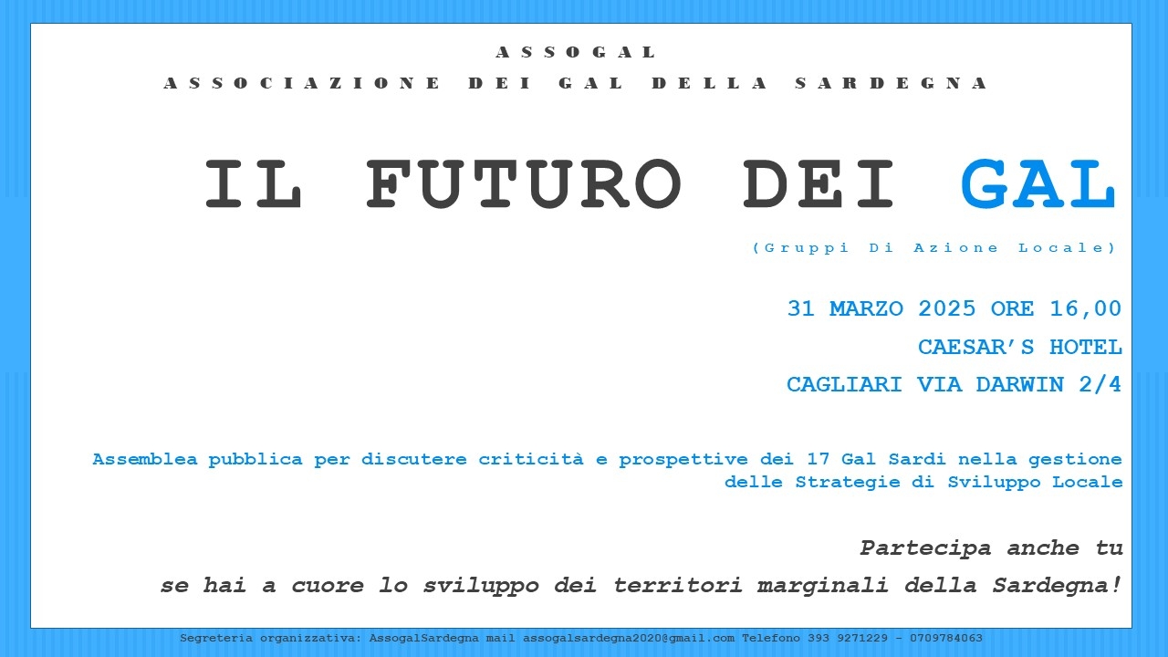 L'AssoGal tra anticipazioni, fideiussioni e accesso al credito: «I Gal costretti a chiedere prestiti garantendo con i beni personali degli amministratori» .Proposte per la Ras